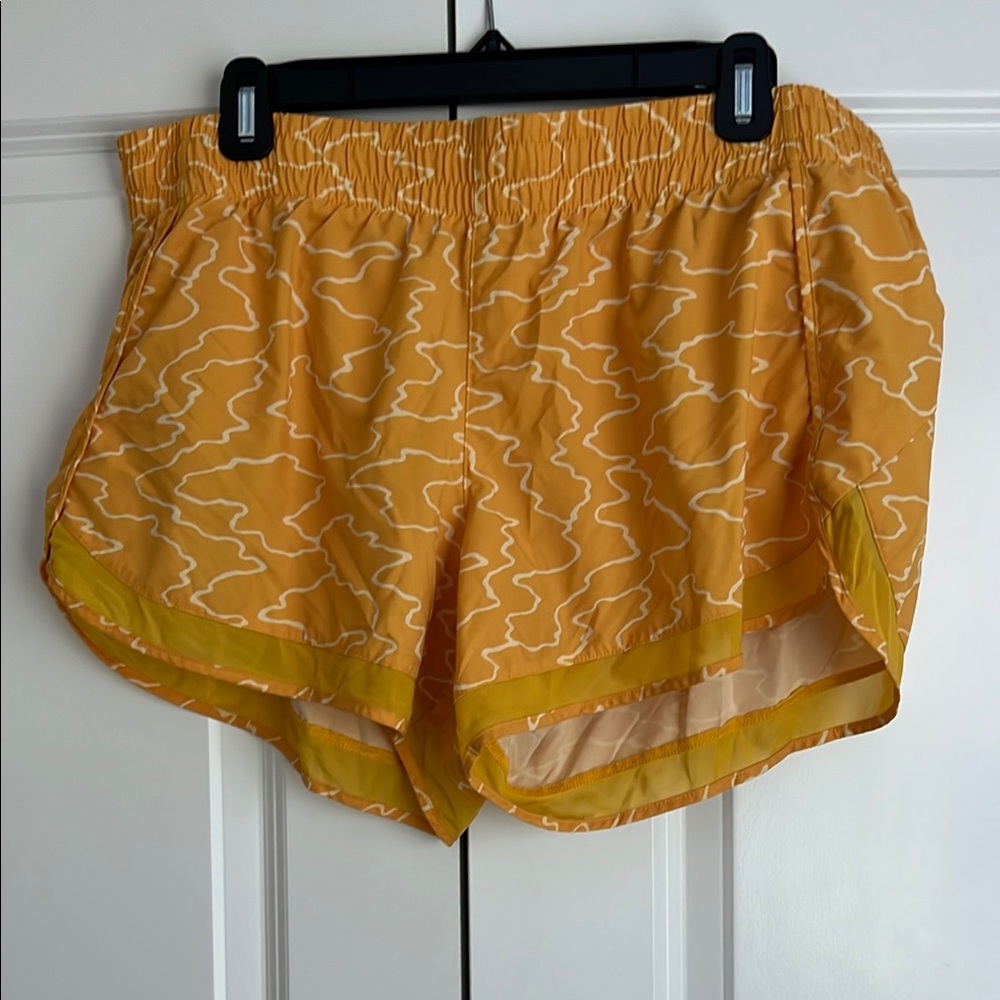 Athleta Yellow Athletic Shorts Lightweight Performance